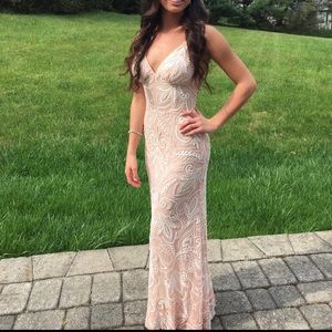 light pink prom dress